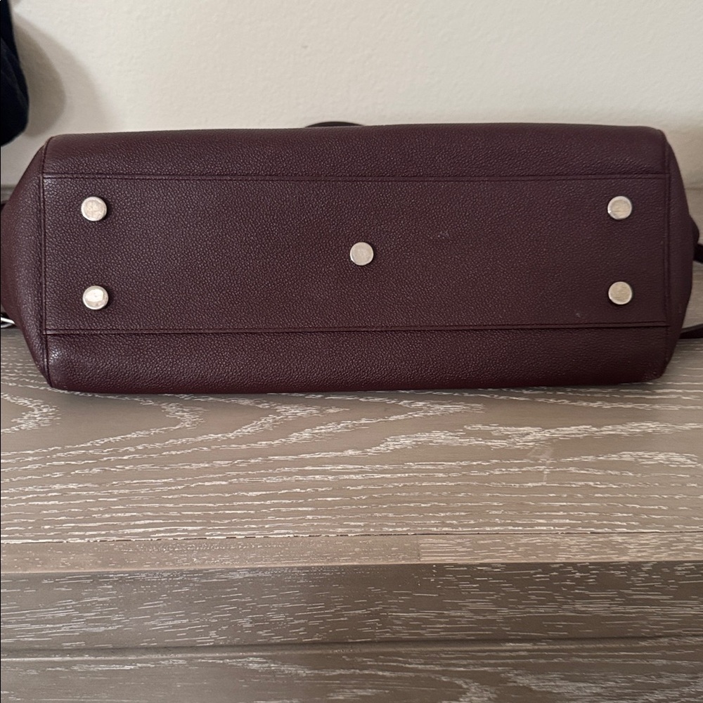 Saint Laurent Deep Burgundy Leather Handbag - Picture 7 of 7